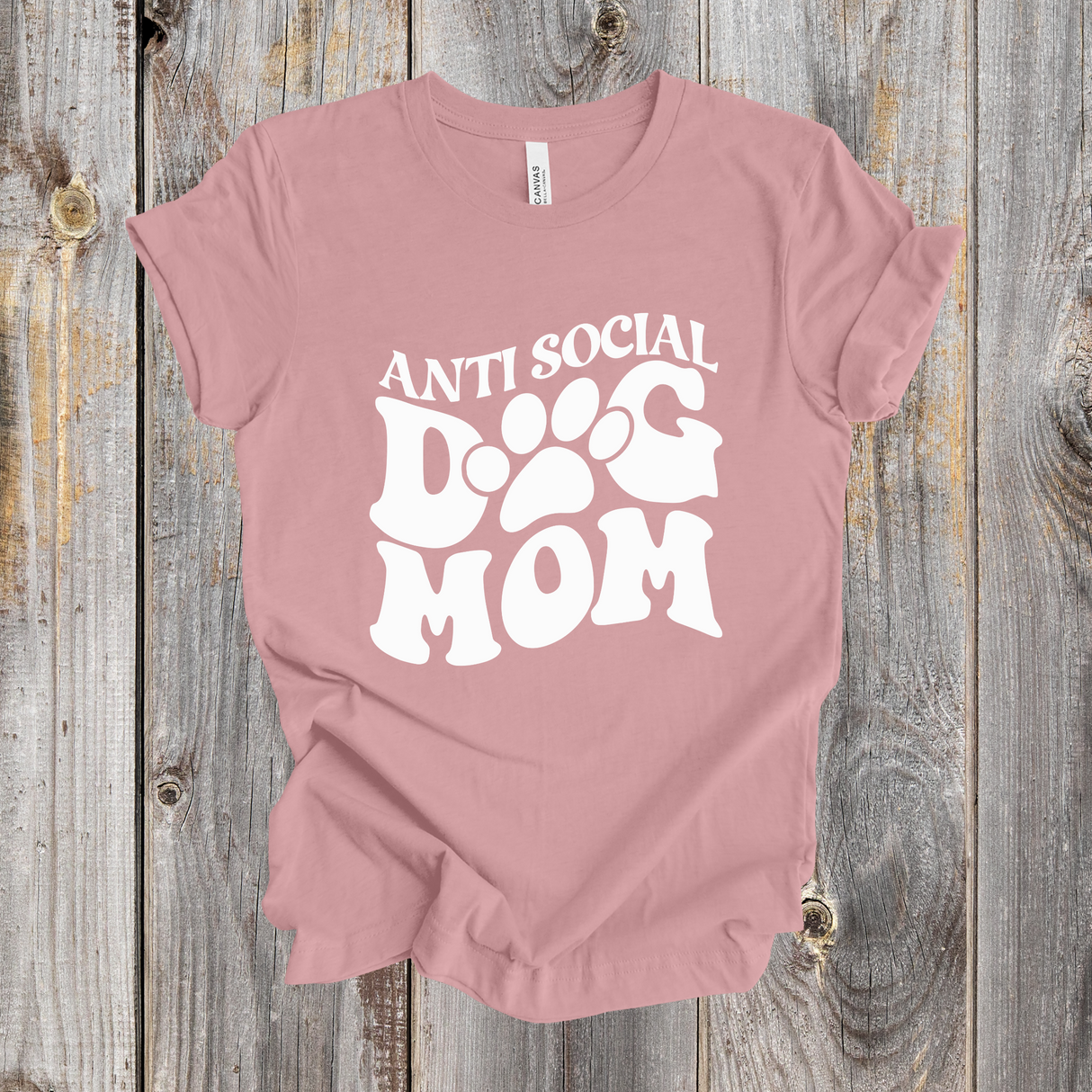 Anti Social Dog Mom Women's Shirt White Design