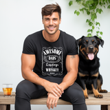 Awesome Dad's Lapdog & Whiskey Men's Shirt white design