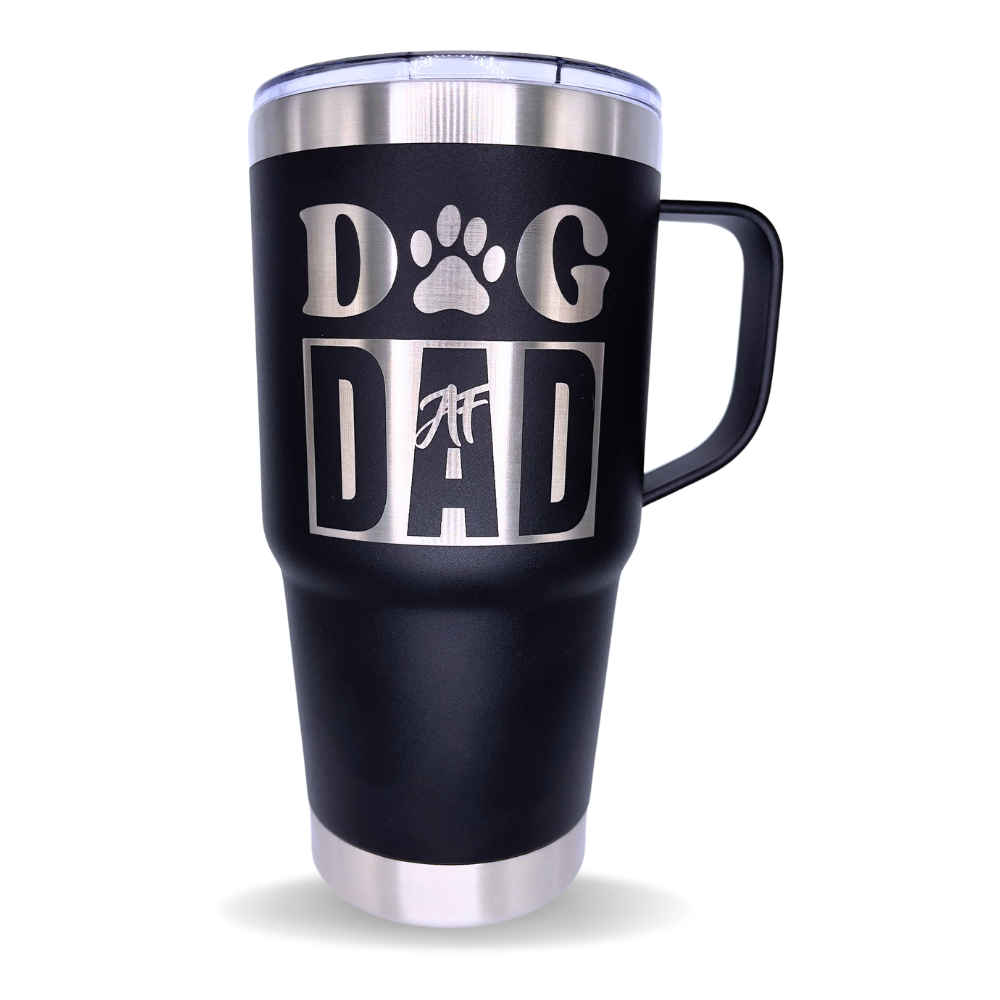 Tumbler 20 oz w/ handle Dog Dad AF