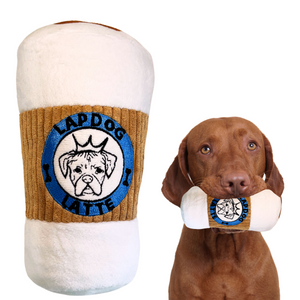 LapDog Latte plush dog toy