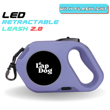 LED Retractable Dog Leash with Flashlight