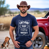 Awesome Dad's Lapdog & Whiskey Men's Shirt white design