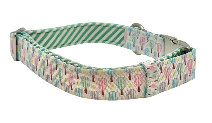 Pickleball Dog Collar White/Multi