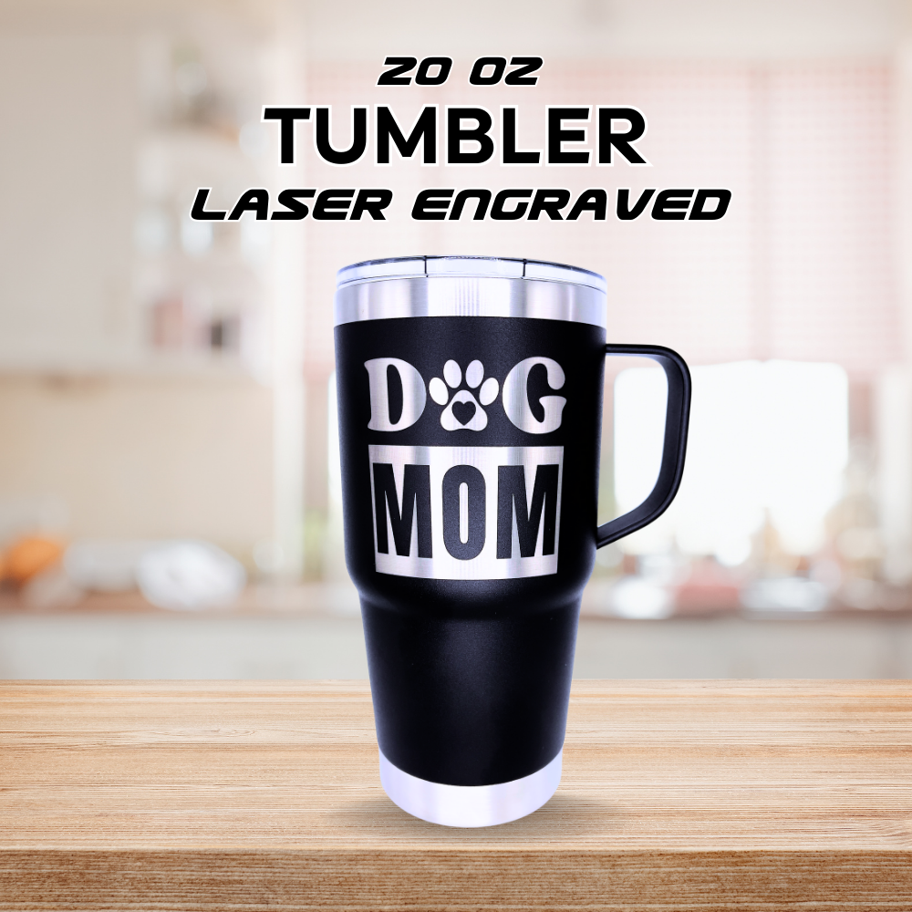 Tumbler 20 oz w/ handle Dog Mom