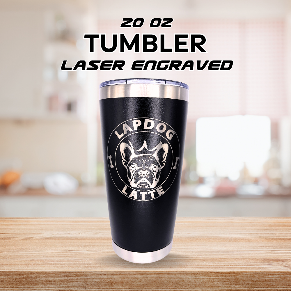 Tumbler 20 oz Lapdog Latte Frenchie