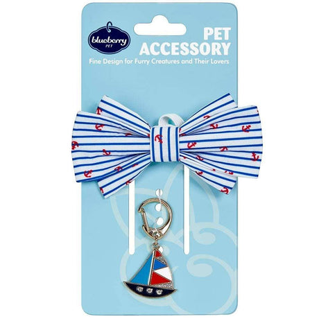 Nautical Dog Collar Bowtie Set