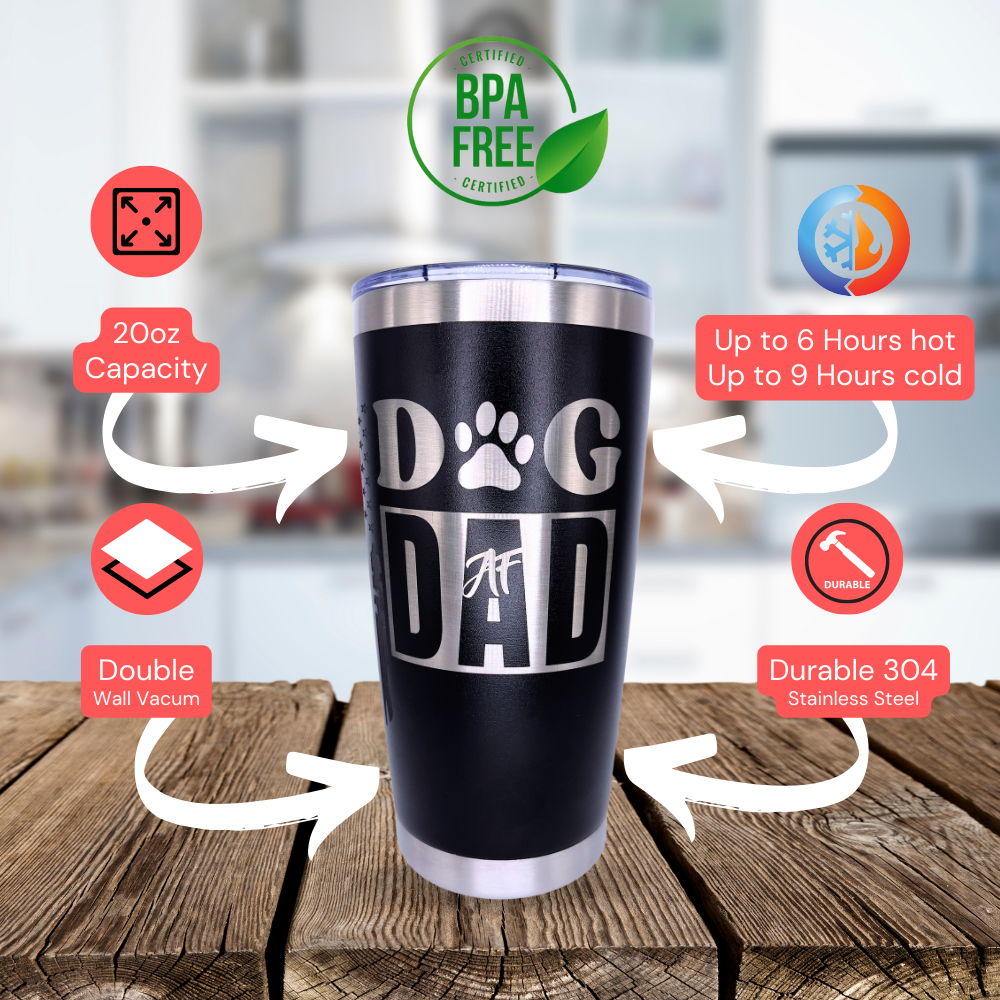 Tumbler 20oz Dog Dad AF