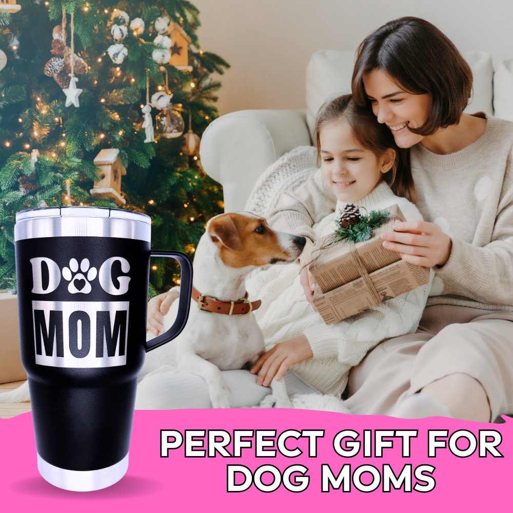 Tumbler 20 oz w/ handle Dog Mom