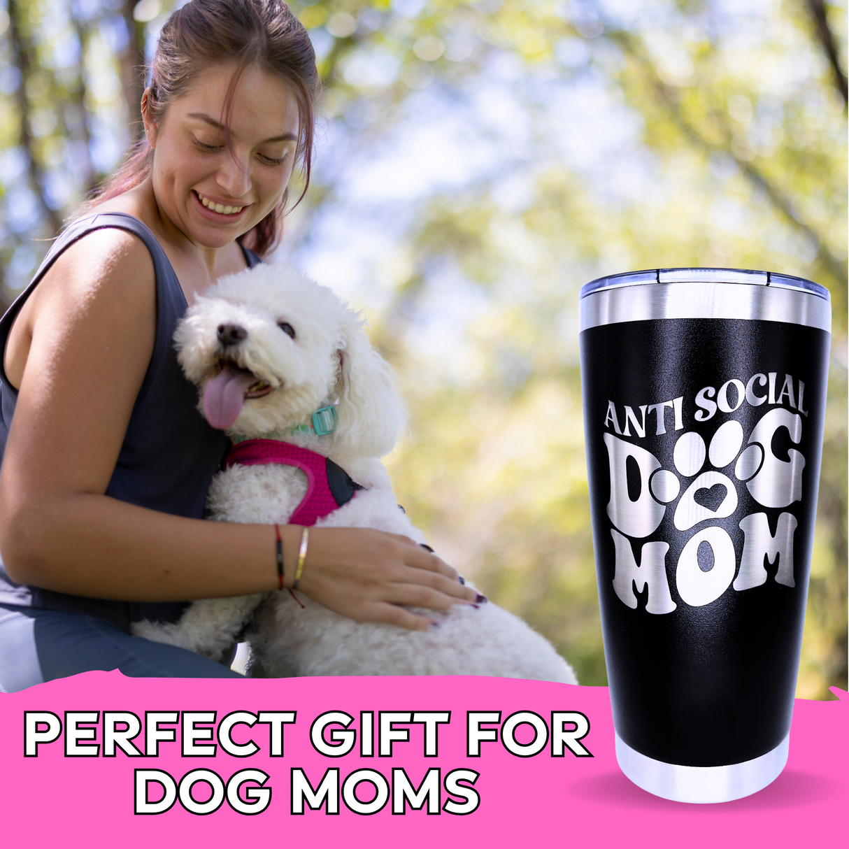 Tumbler 20oz Anti-Social Dog Mom