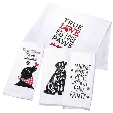 Dogs Welcome People Tolerated Dog Kitchen Towel