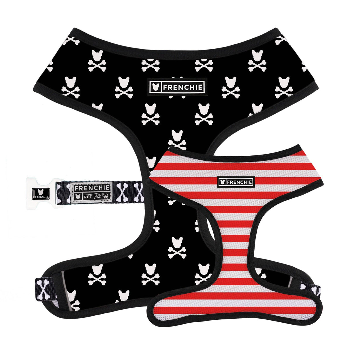 Frenchie Duo Reversible Harness - Bad To The Bone