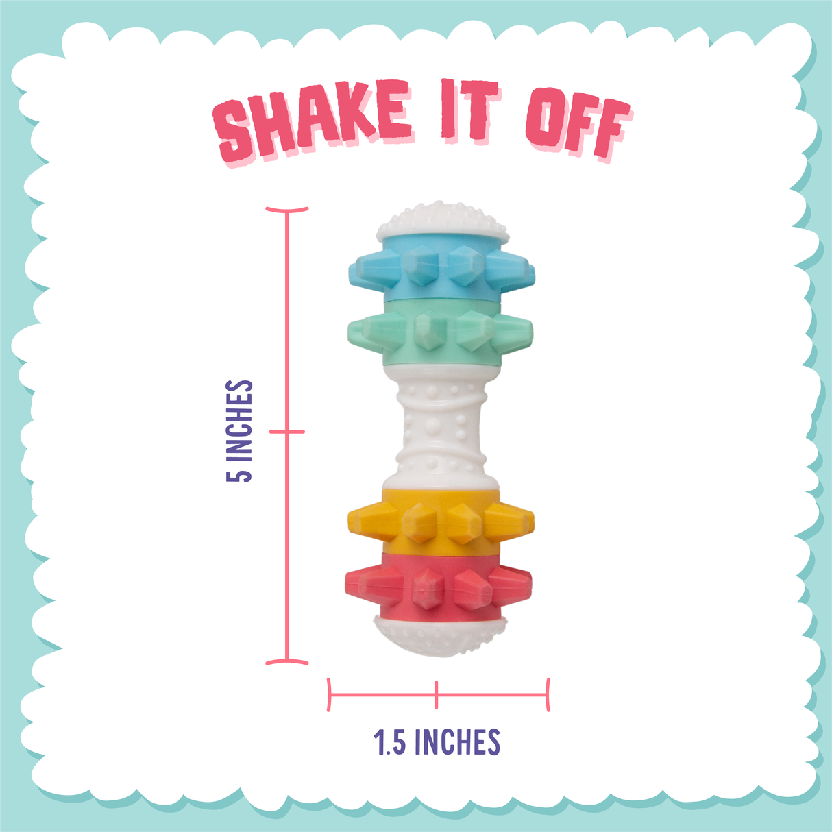 Shake It Off Nylon Noisy Bone Dog Toy