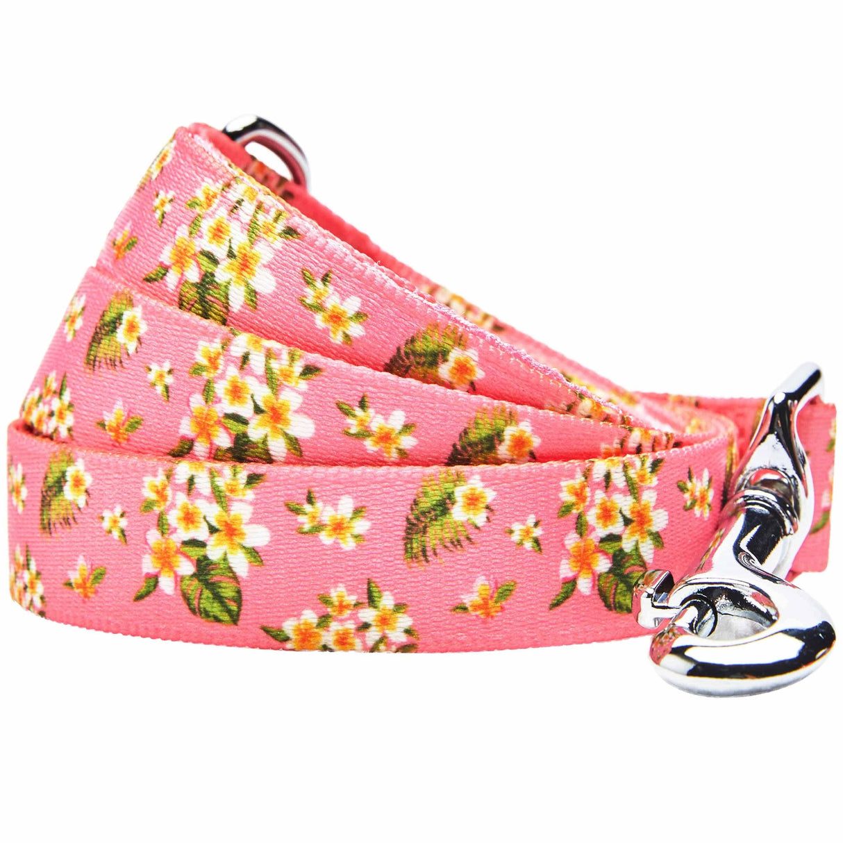 Tropical Plumeria Flower Dog Leash