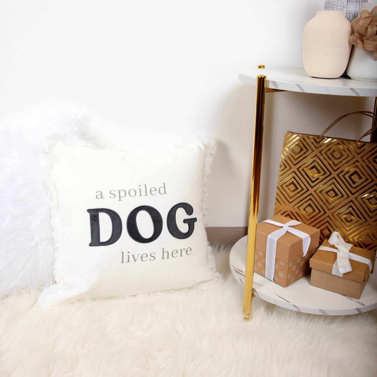 Spoiled Dog - 18" Throw Pillow Cover