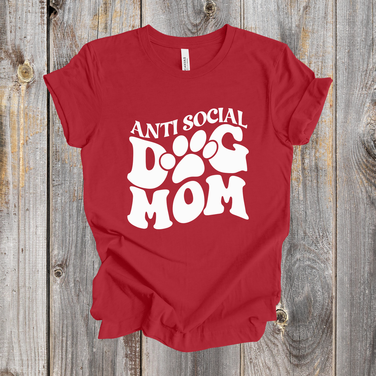 Anti Social Dog Mom Women's Shirt White Design