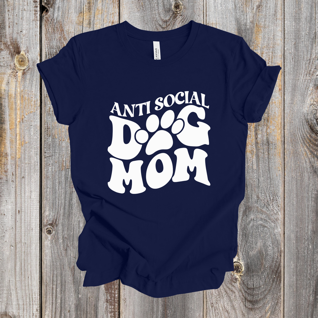 Anti Social Dog Mom Women's Shirt White Design