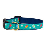 Pickleball Dog Collar Teal/Multi