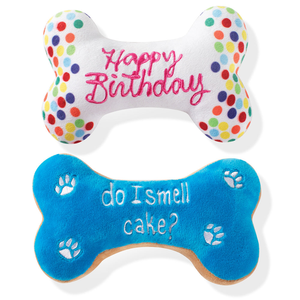 Birthday Bone Cookie Dog Toys