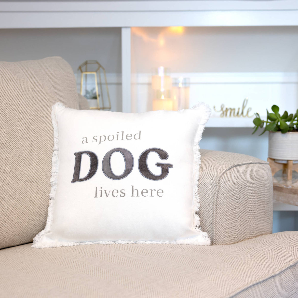 Spoiled Dog - 18" Throw Pillow Cover