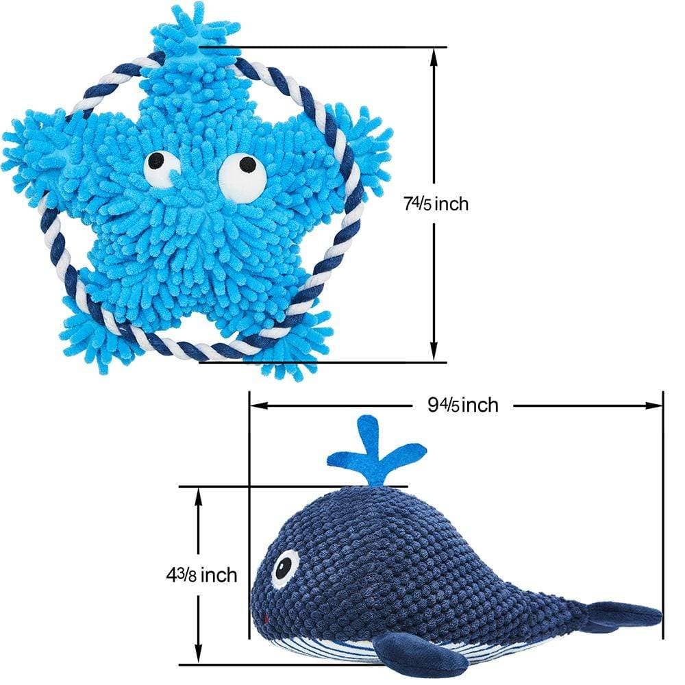 Sea-star and Whale Squeaky Toys