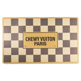 Checker Chewy Vuiton Bowls & Mat Bundle by Haute Diggity Dog