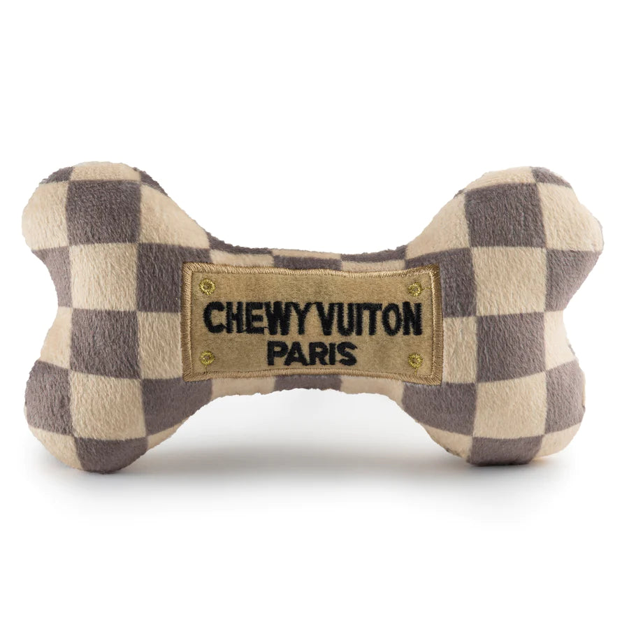 Chewy Vuiton Checker Bone Toys