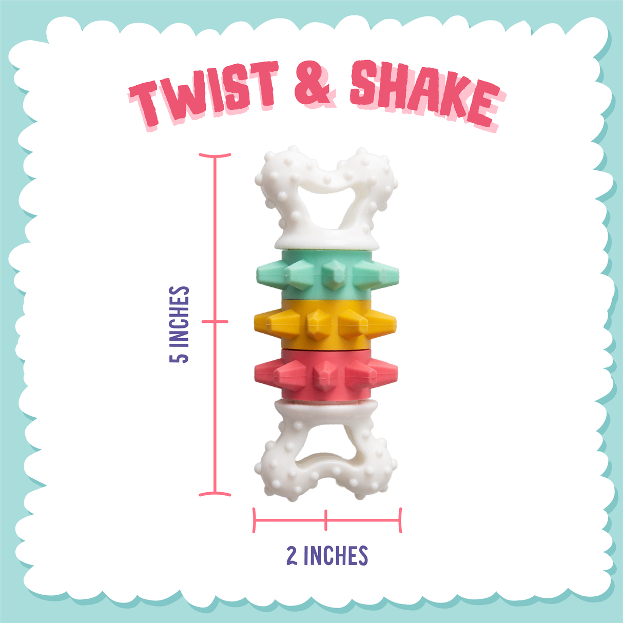 Twist & Shake Nylon Noisy Bone Dog Toy