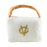 White Chewy Vuiton Purse Toy