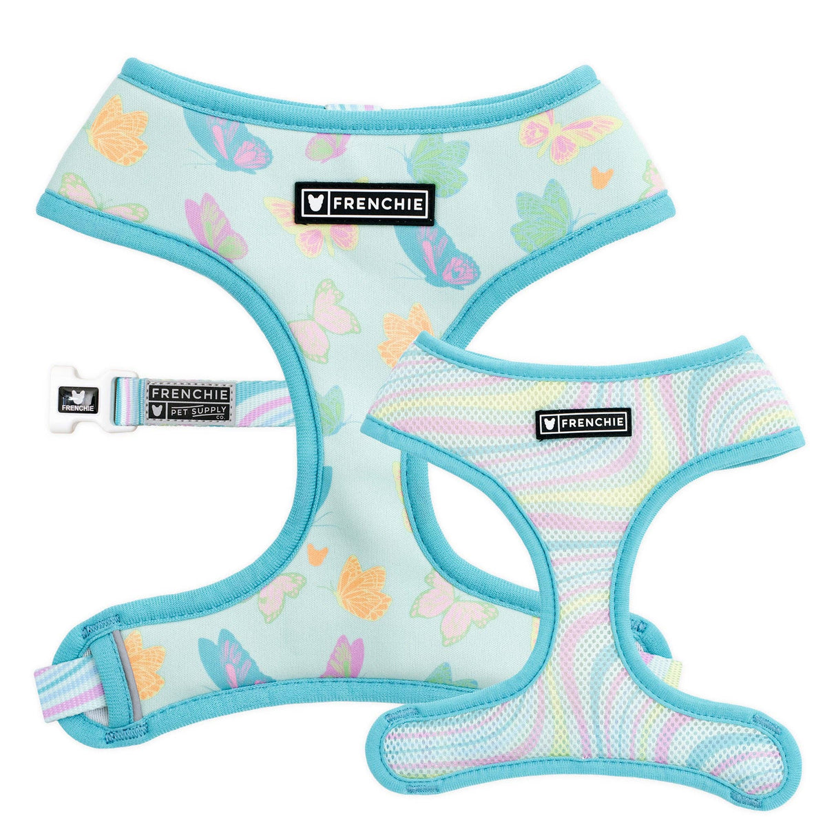 Frenchie Duo Reversible Harness - Pastel Butterfly